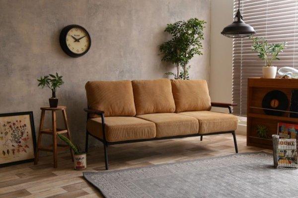 画像1:  Basquiat corduroy 3人掛コーデュロイソファ　家具　ソファ　CR-S6332254 (1)