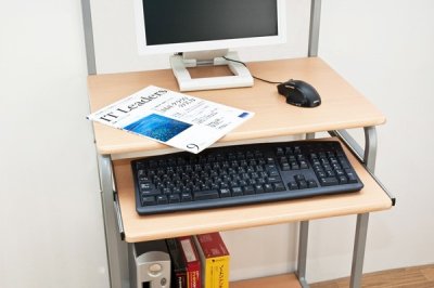 画像2: 【送料無料】棚付きPC DESK 60　BK/NA　机　デスク　CR-S1995173