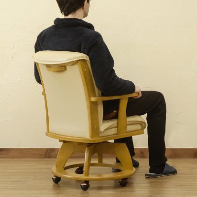 画像2: MEGANキャスター付ダイニングチェア(1脚) DBR/NA【離島配送不可】　家具　チェア　椅子　CR-S7635463