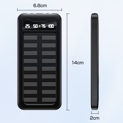画像1: モバイルバッテリー 20000mAh 大容量 5台同時充電 PSE 5v/2a 残量表示 ケーブル内蔵 iPhone Android 災害対策　CR-S12042118