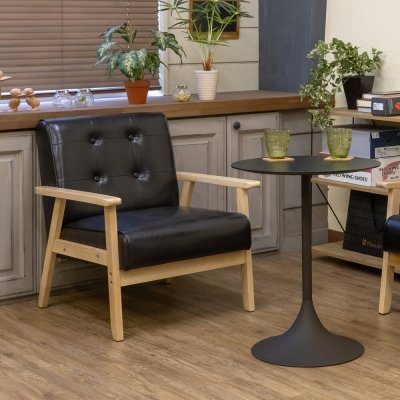 画像1: 【送料無料】ノルディックソファ1人掛け　BK/BR/IV　家具　ソファ　CR-S13458407