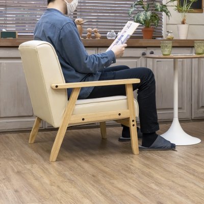 画像3: 【送料無料】ノルディックソファ1人掛け　BK/BR/IV　家具　ソファ　CR-S13458407