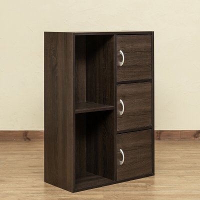 画像2: 【送料無料】【離島配送不可】マルチラック 扉付き CGR/WAL/WH 棚 家具 収納 CR-S14016930