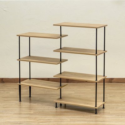 画像2: 【送料無料】【離島配送不可】Grant 回転式ラック NA/WAL 棚 家具 収納 CR-S11953851